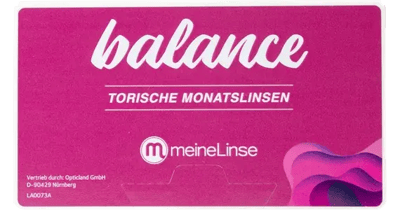 meineLinse balance torische Monatslinsen 3er